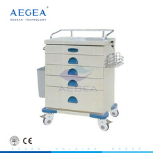 AG-AT020 price for emergency crash hospital trolley cart two with cross brakes